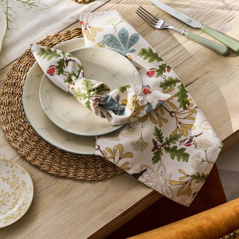 Sophie Allport Napkins - Set Of 4 - Orchard Birds image number 3